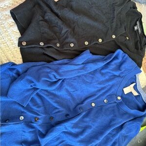 Banana Republic Black and Blue Cardigans